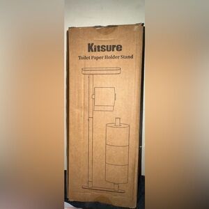 Black Toilet Paper Holder Stand